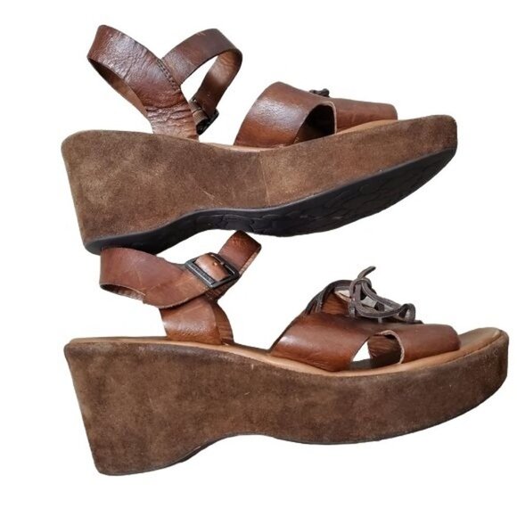 Kork ease platform leather sandals size 10 - Picture 5 of 10